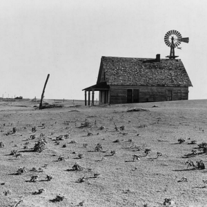 Homestead in the dust bowl sands