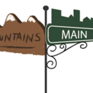 Street sign pointing to Mountains or Main St. FRSES 2015